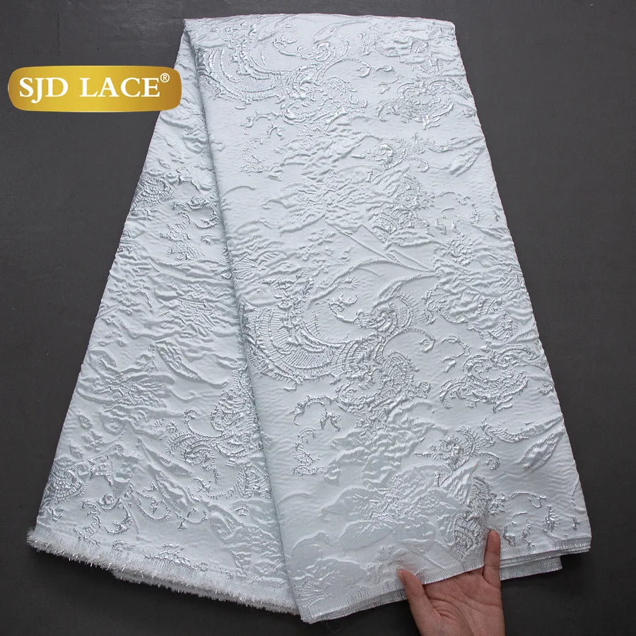 SJD LACA Nigerian Brocade Lace Damask Jacquard Fabrics