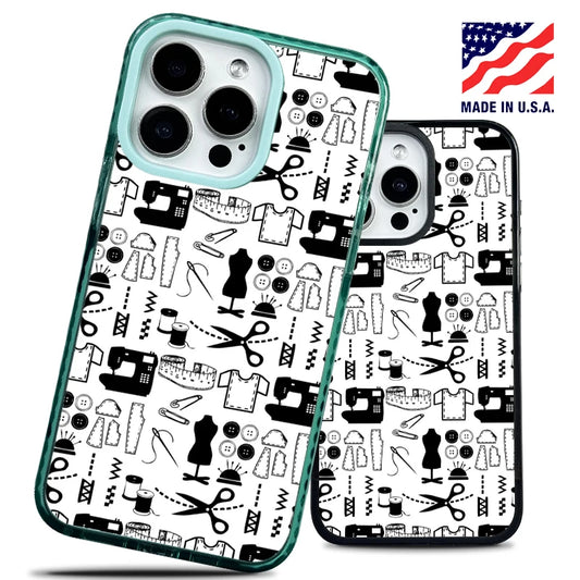 Design Love Sewing Pattern Phone Case For iPhone Pro Max
