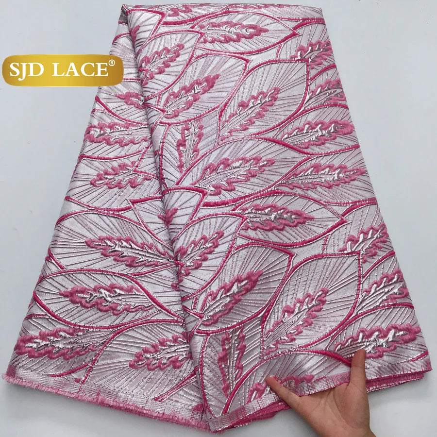 SJD LACA Nigerian Brocade Lace Damask Jacquard Fabrics