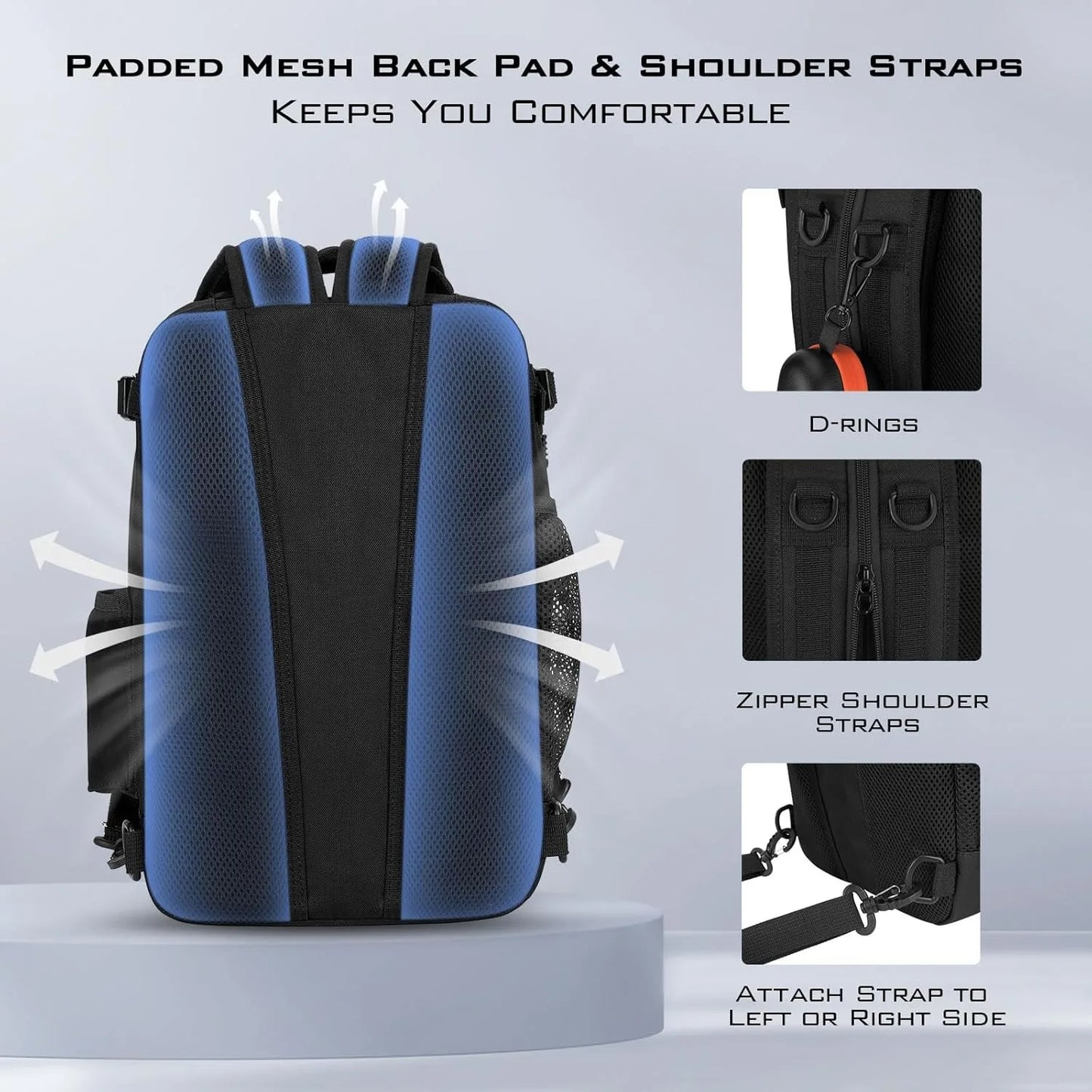 Tactical Fishing Sling Tackle Bag Lightweight Fishing Backpack