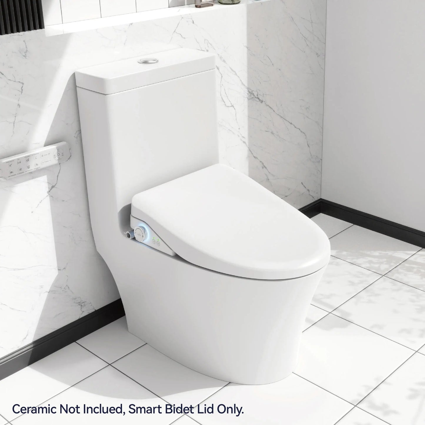 Smart Adjustable Heated Bidet Toilet Seat with Auto Features