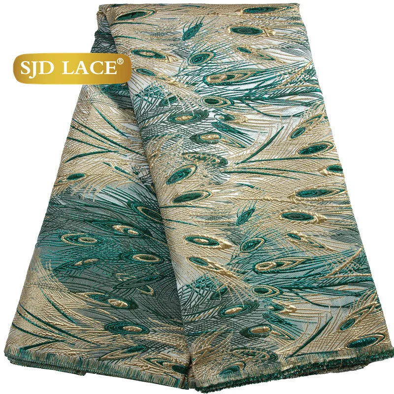 SJD African Lace Fabric High Quality Jacquard for Dresses