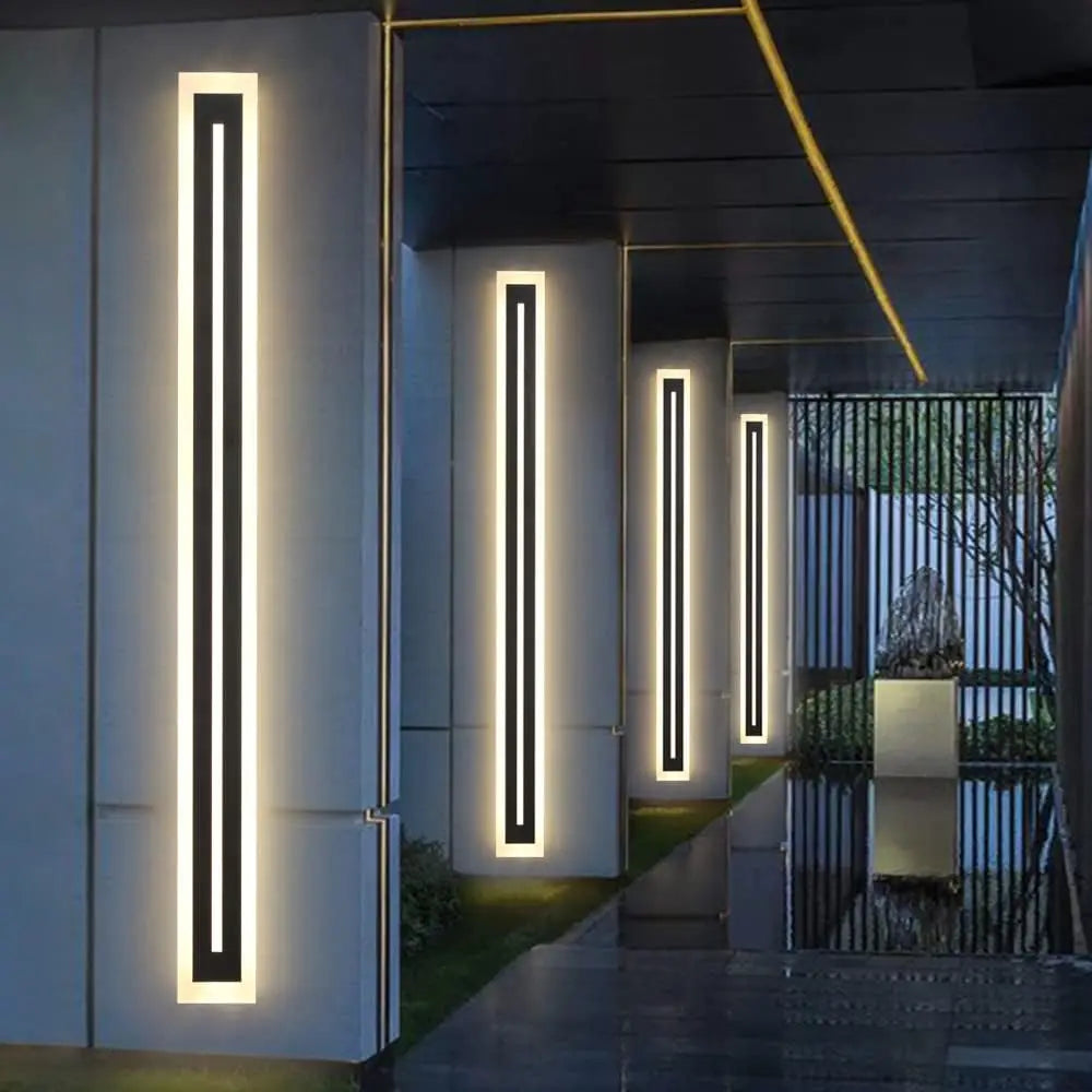 Outdoor Long Strip Modern LED Wall Light Fixture Lamps IP67