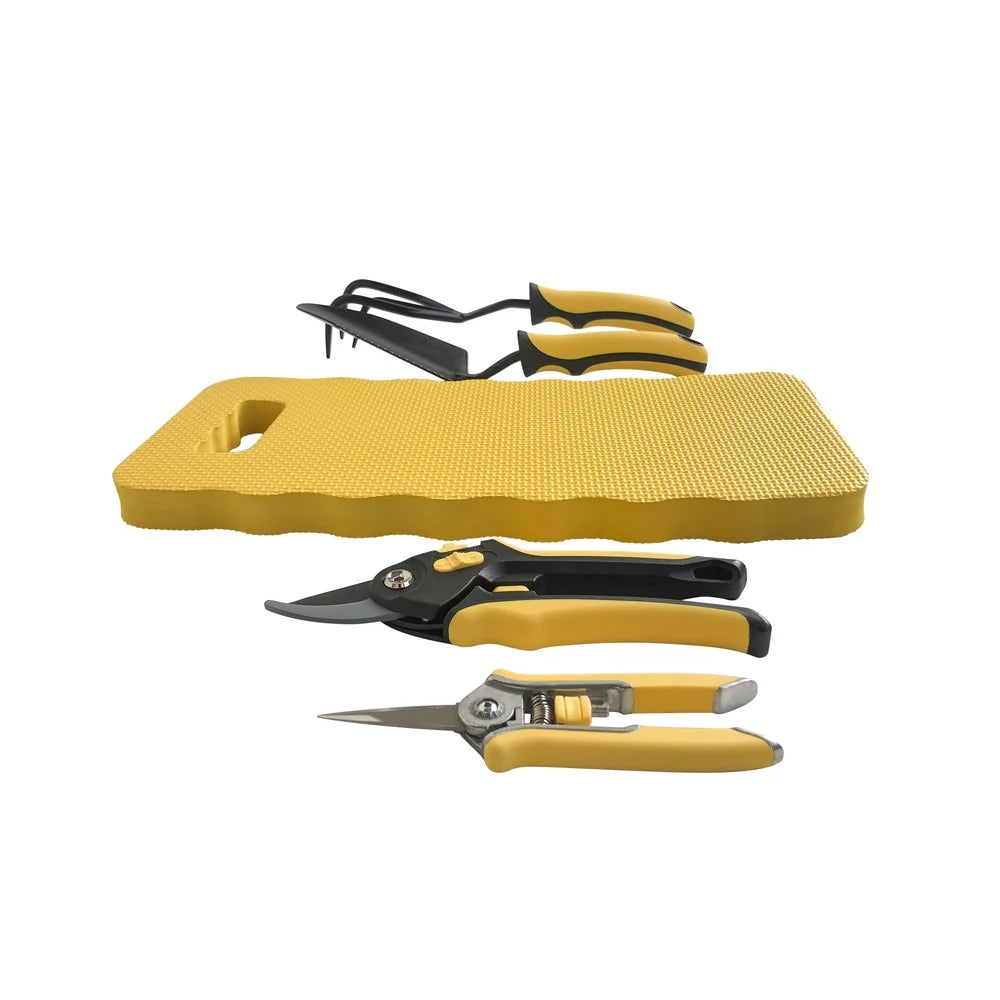 XMSJ Metal Gardening Tools Set with Foam Knee Pad