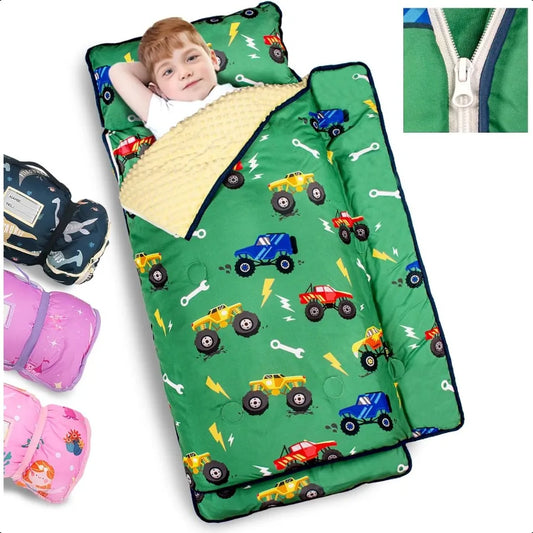 CN Toddler Nap Mat Thickened Soft Sleeping Bag with Blanket