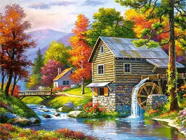 QIZITENG 5D Diamond Painting Landscape Kit Home Decor