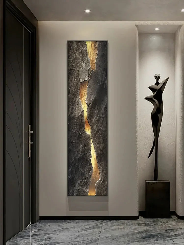 Crystal Porcelain Mountain LED Wall Lamp Indoor Decor
