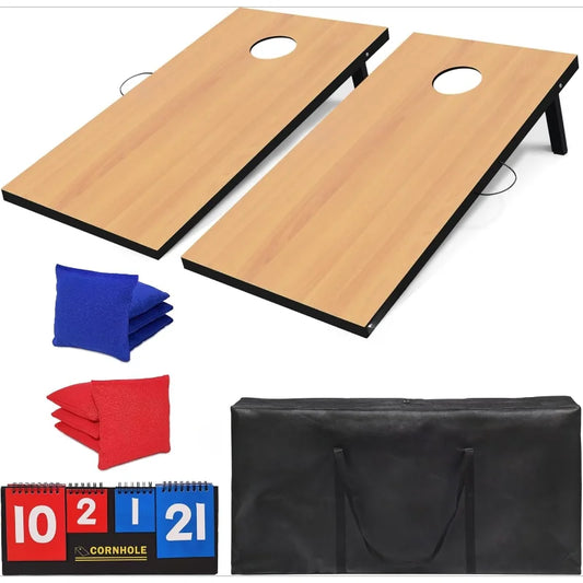 Cornhole Set with 8 Bean Bags and Carrying Case