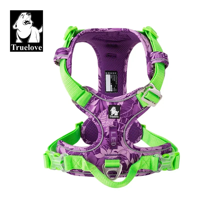 TRUELOVEB Explosion Proof Dog Harness Reflective Nylon