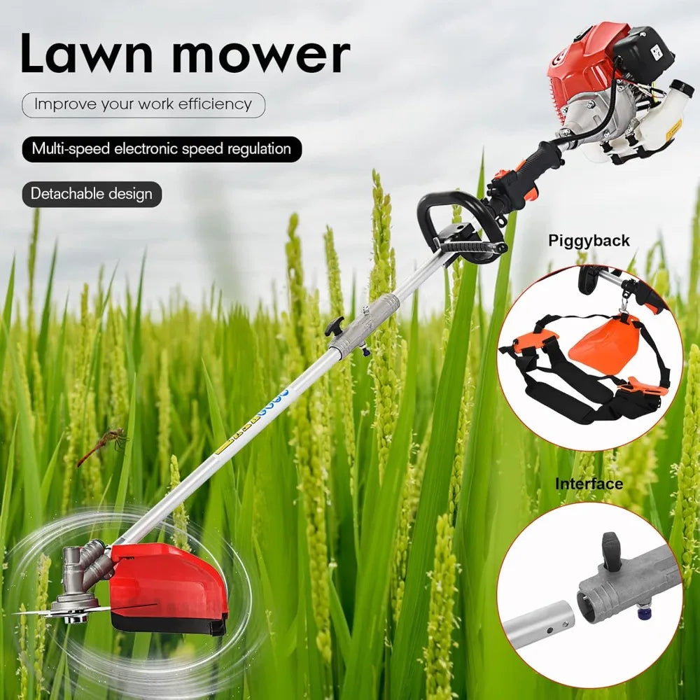 Grass Trimmer 5 in 1 Gas Powered 52cc Hedge Trimmer