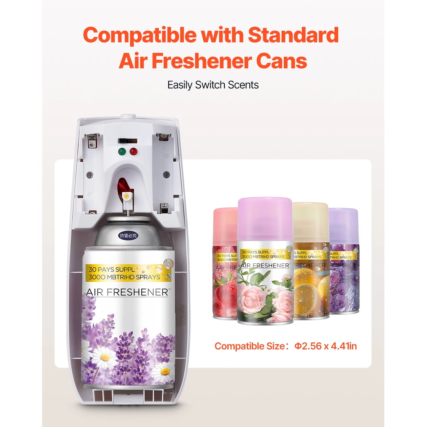 VEVOR Automatic Air Freshener Spray Dispenser 2/4-Pack