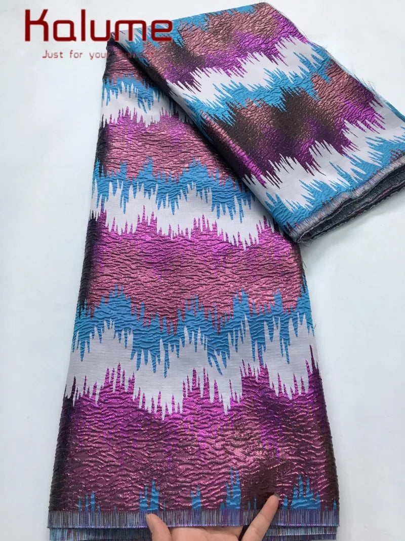 Kalume French Jacquard Lace Fabric Brocade Embroidery Women