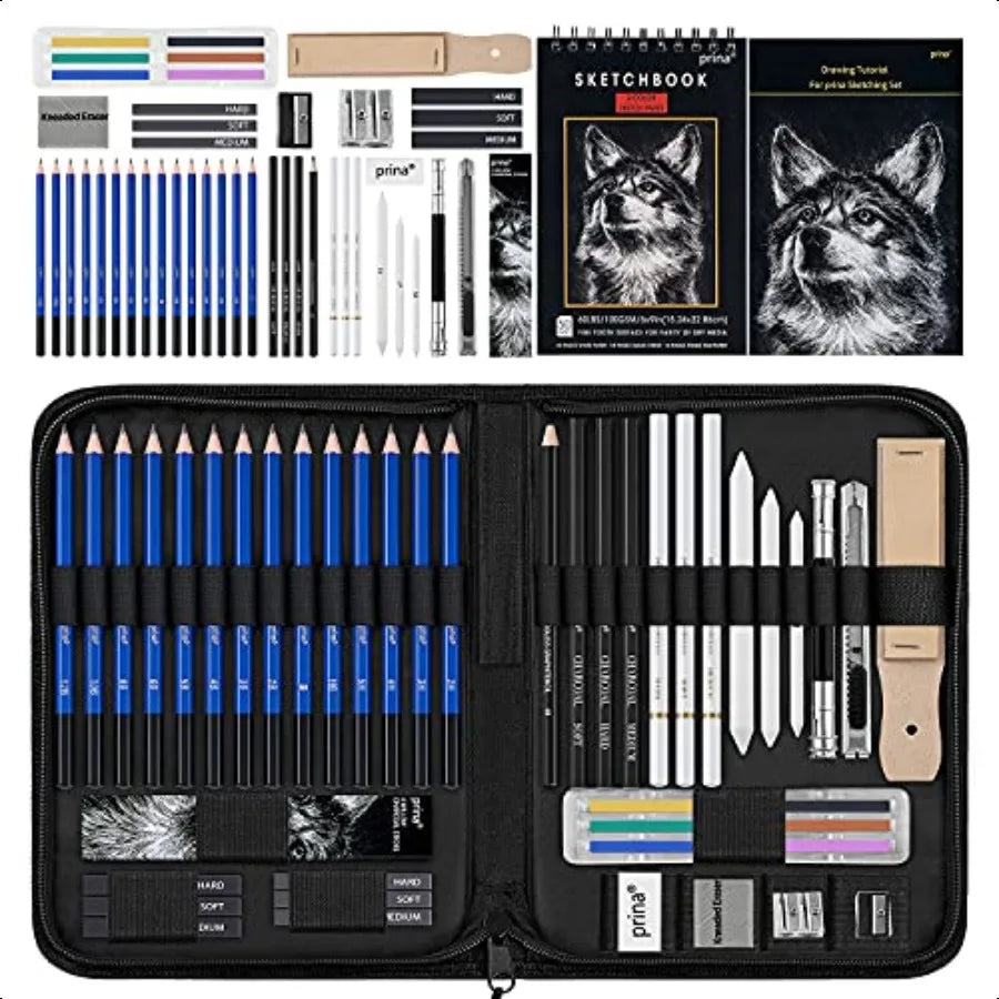 Handle Pro Art Drawing Kit Graphite And Charcoal Pencils