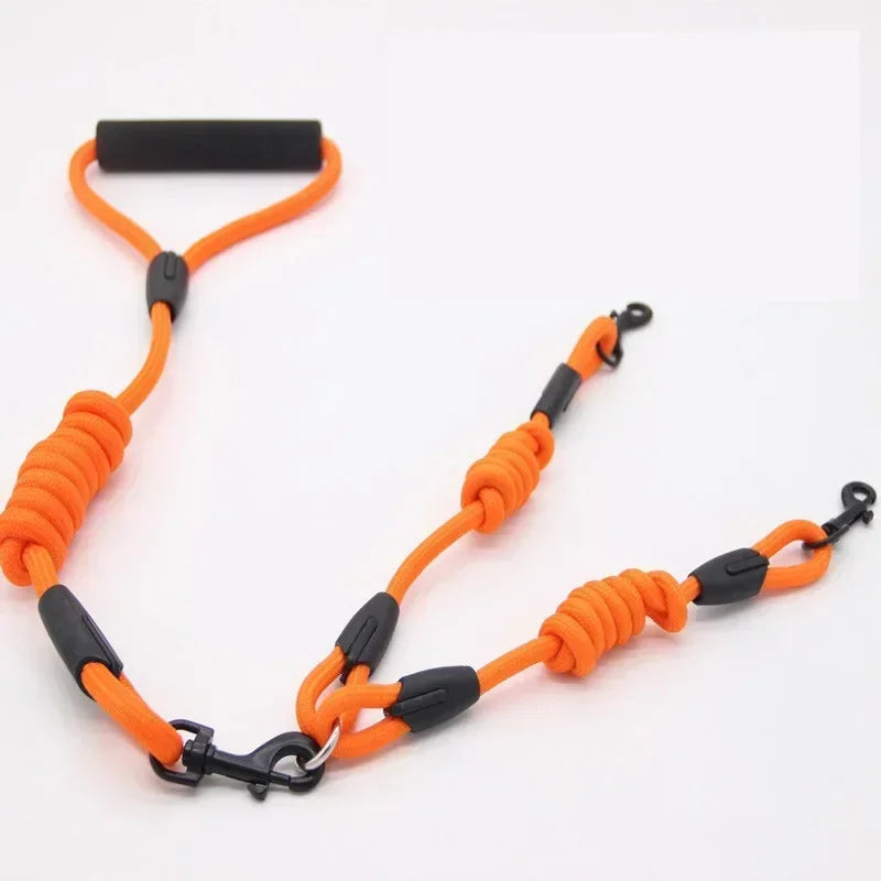 Guangdong Double Nylon Dog Leash With Twin Coupler