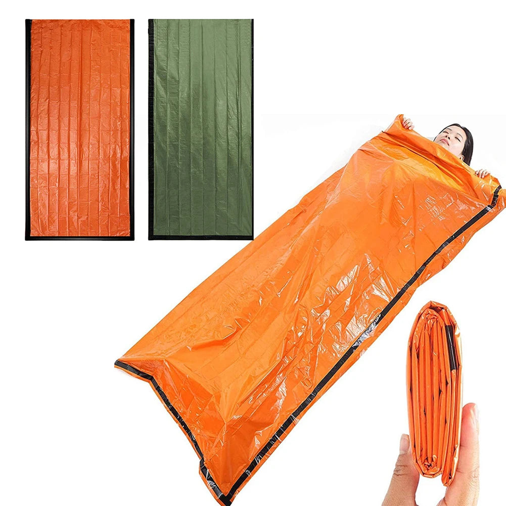 ALLOYSEED Emergency Blanket Portable Thermal Sleeping Bag Set