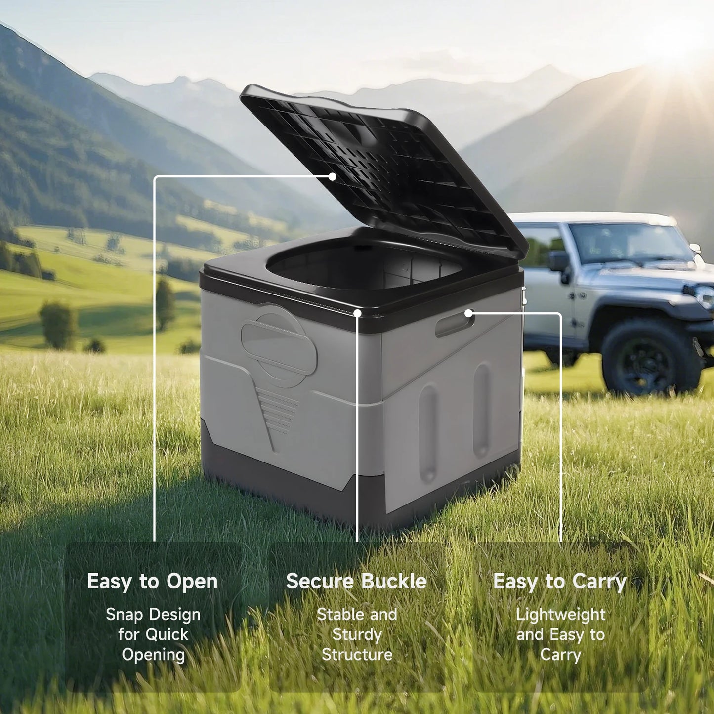 Cam Portable Camping Toilet For Adults Folding Potty