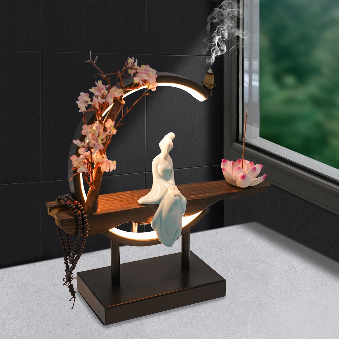 Bymaocar Zen Backflow Incense Burner Set For Living Rooms