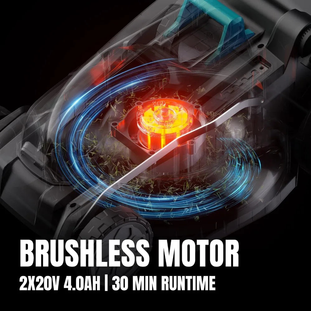 Self-Propelled Cordless Lawn Mower with Height Adjustment 18 Inch