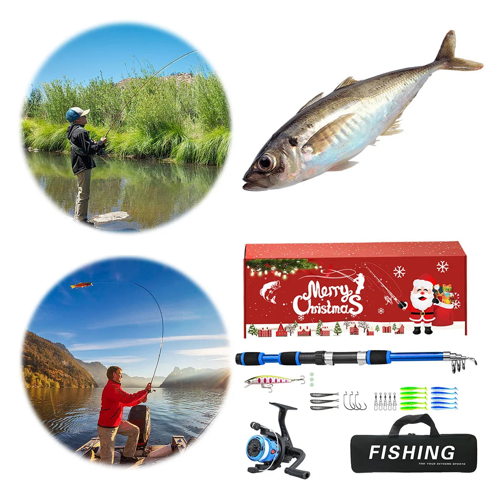 Shunmaii Telescopic Fishing Pole And Reel Combo Kit