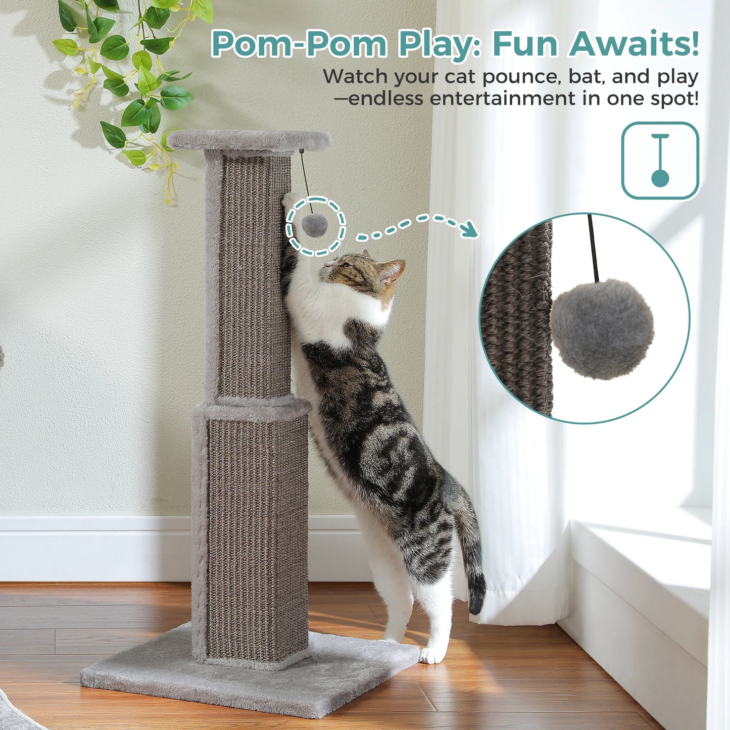 PAWZ Road Cat Scratching Post Ultimate Sisal Scratcher Toy