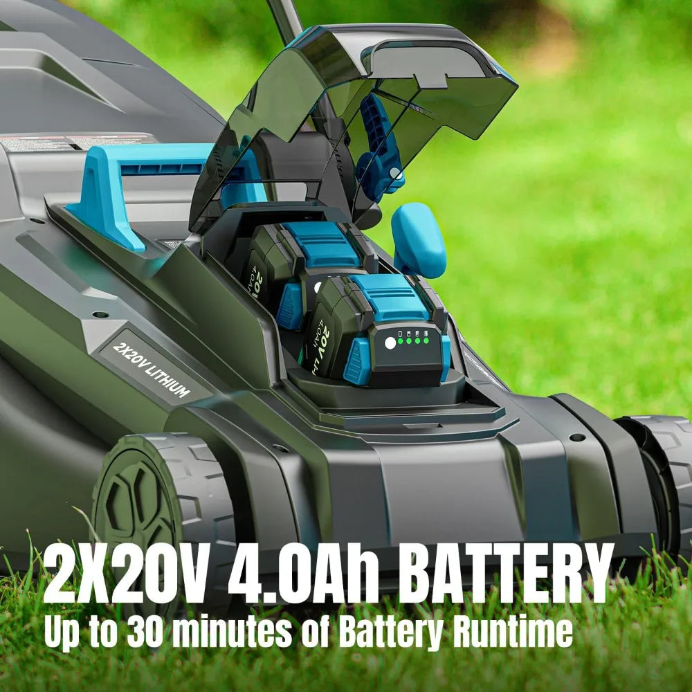 Self-Propelled Cordless Lawn Mower with Height Adjustment 18 Inch