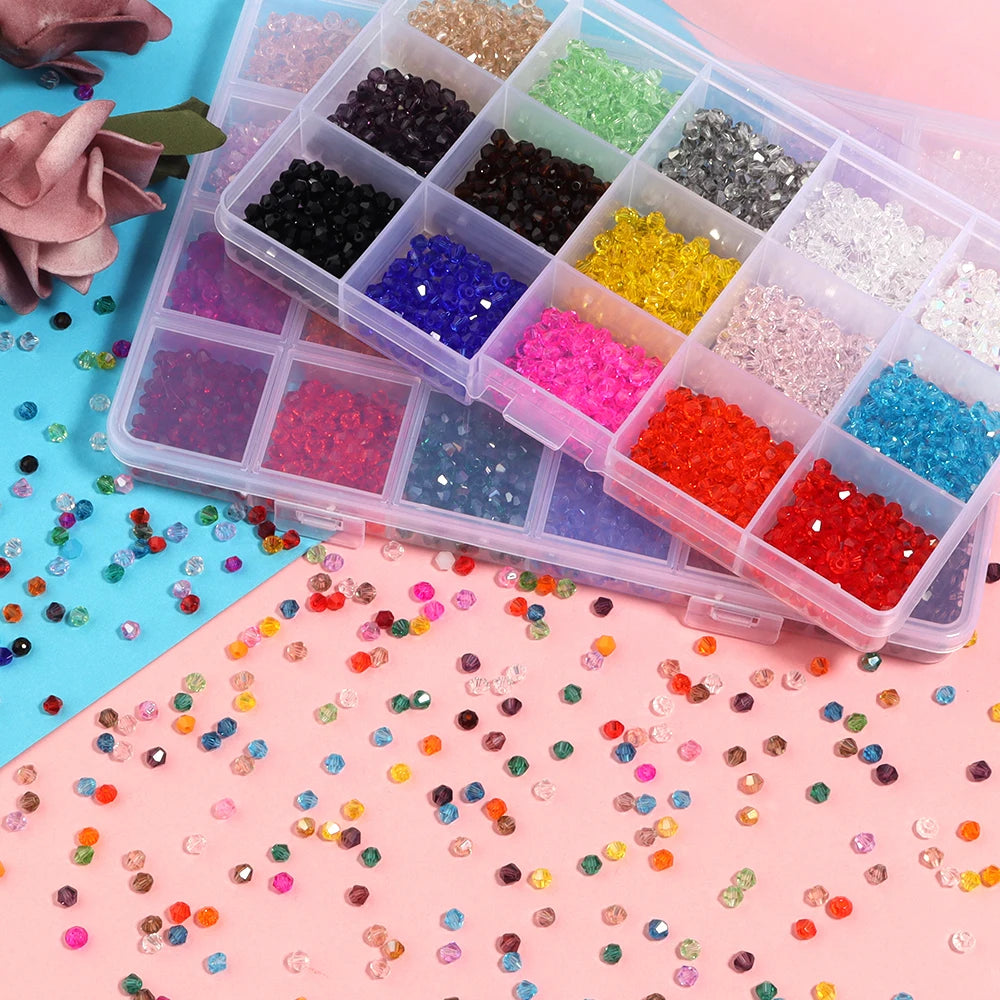 Choice Crystal Beads Bicone Faceted Glass Beads Jewelry