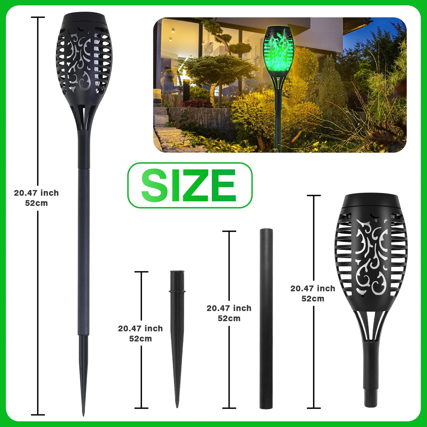 Frolic And Grow Solar Flame Light Outdoor LED Torch