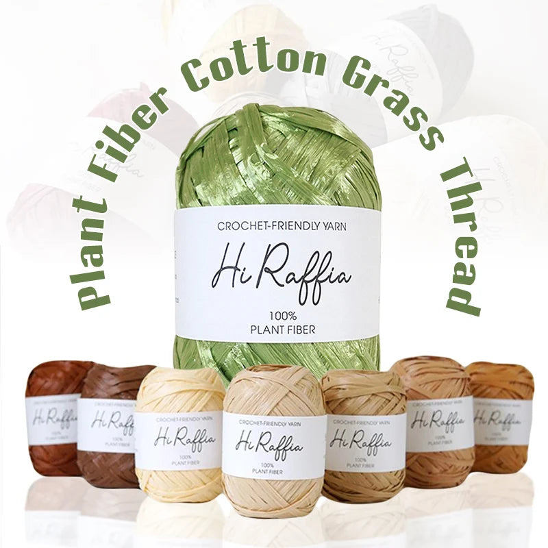 Zhejiang Natural Raffia Straw Yarn 100 Plant Fibre Crochet