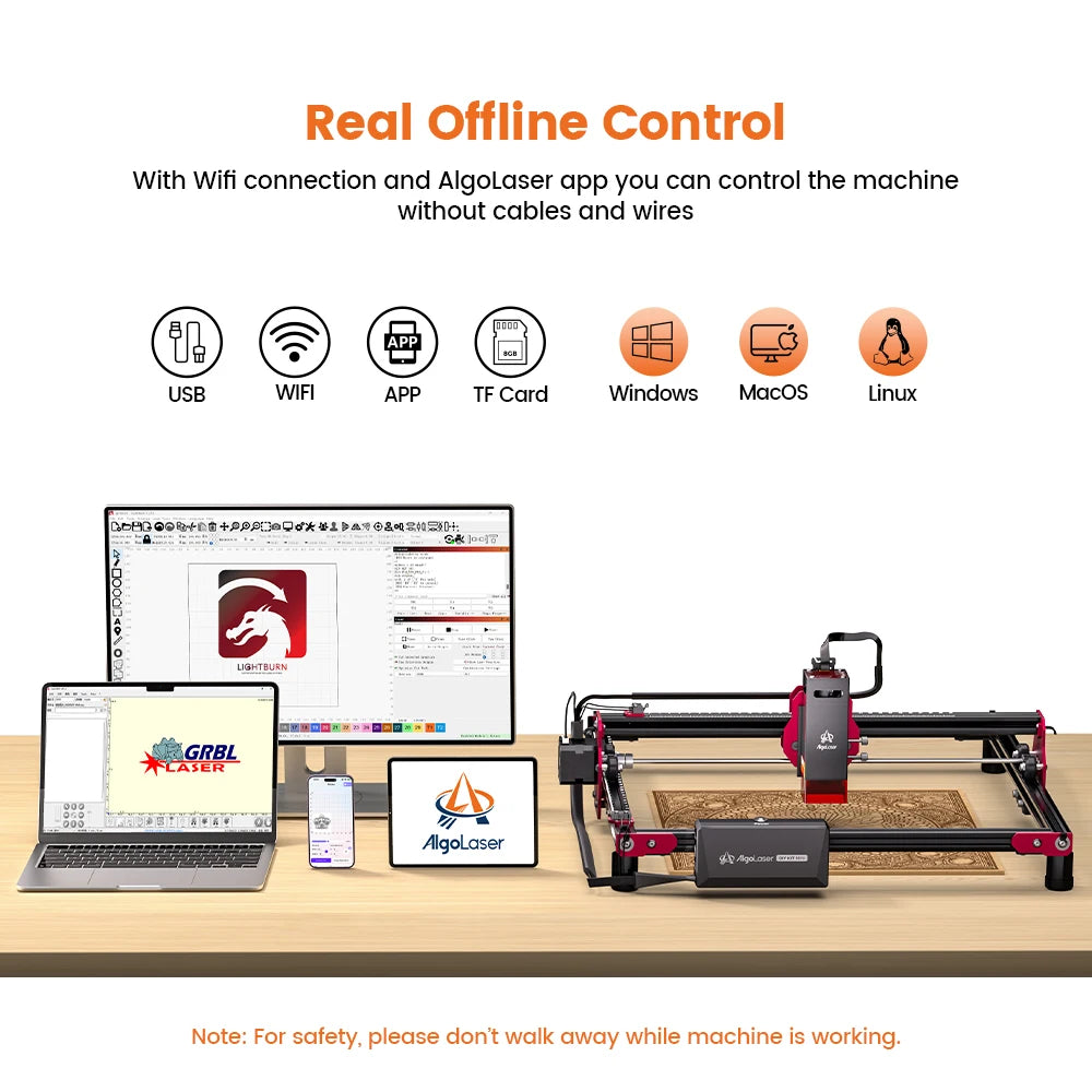 Portable AlgoLaser Mini Laser Engraver DIY Kit for Wood and Plastic