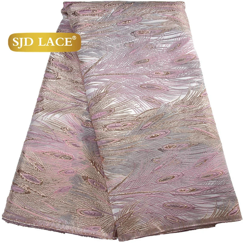 SJD African Lace Fabric High Quality Jacquard for Dresses