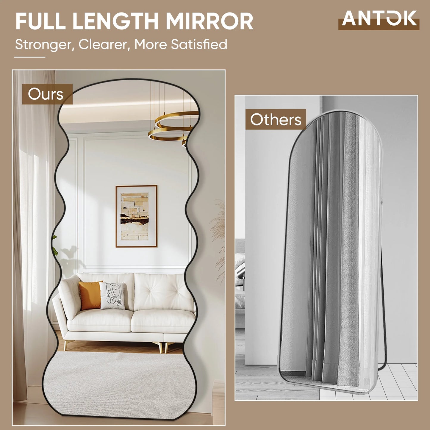 Antok Full Length Mirror With Stand For Bedroom Living Room