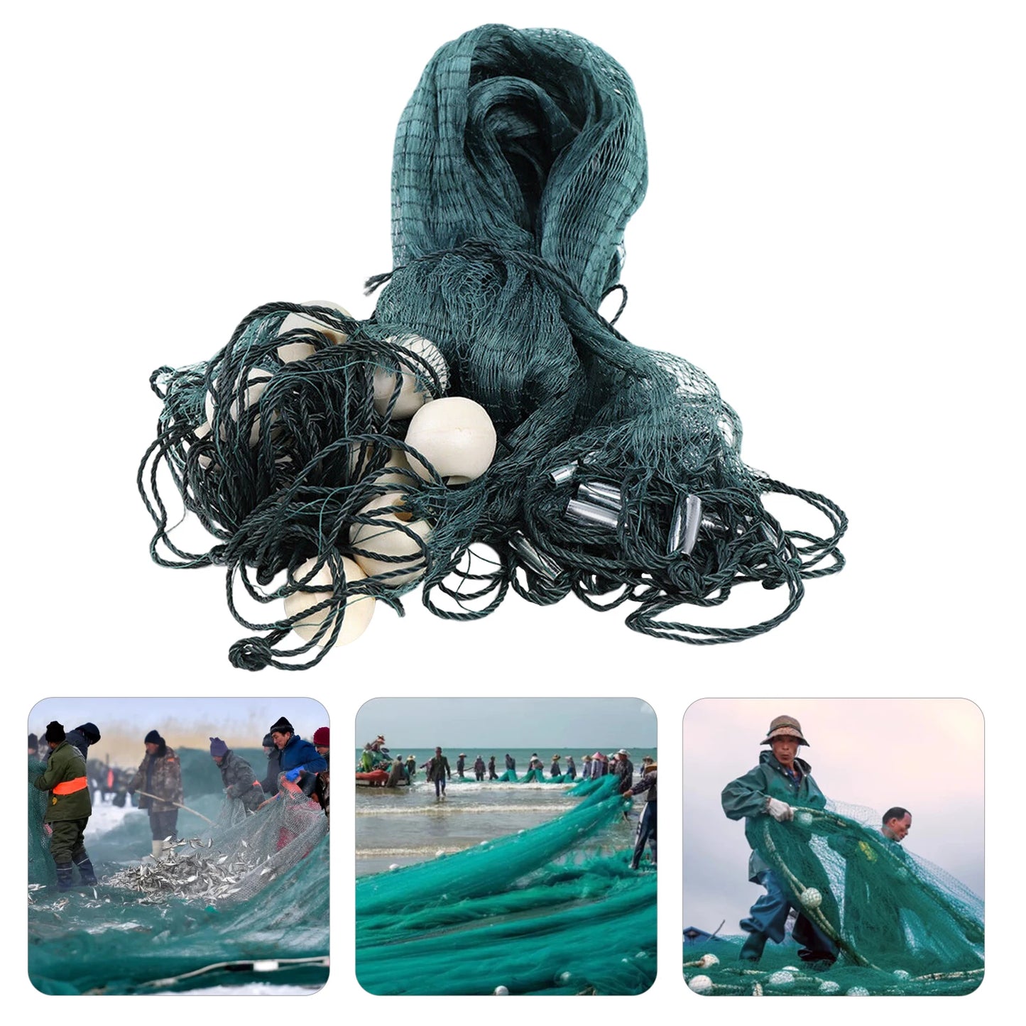6.5x33ft Fishing Drag Net for Sea Lake and River Use