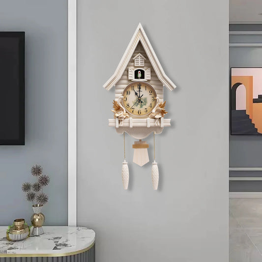 Chime Time Cuckoo Wall Clock Battery Operated Antique