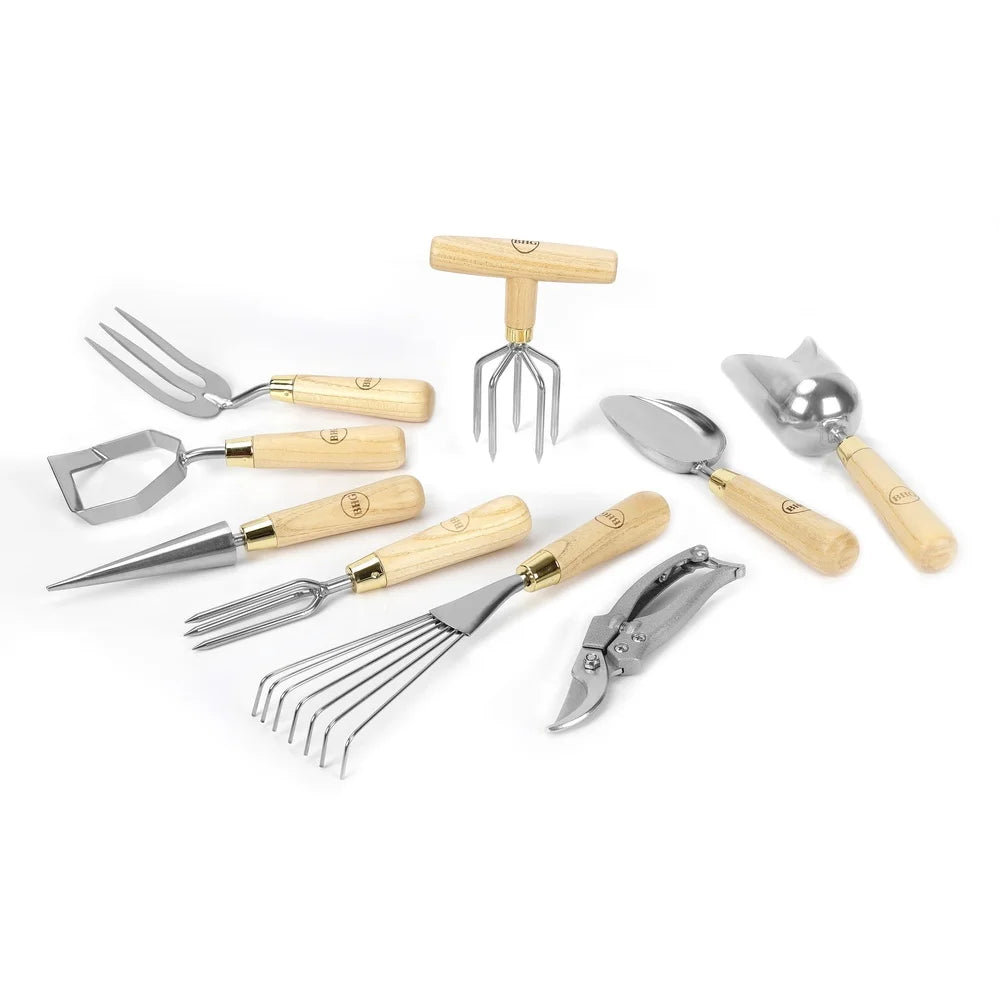 XMSJ 9 Piece Stainless Steel Gardening Tool Set