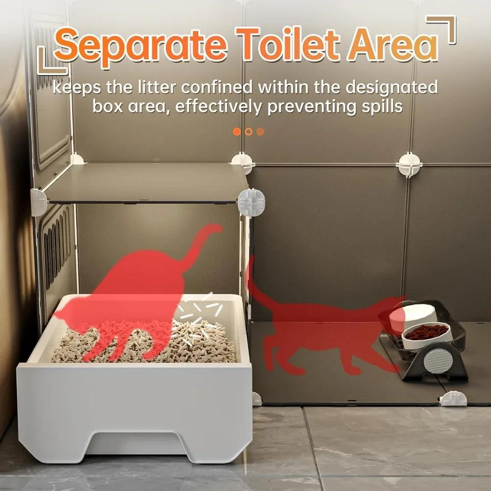 Cat Cabinet with Litter Box Hidden Enclosure for Indoor Cats
