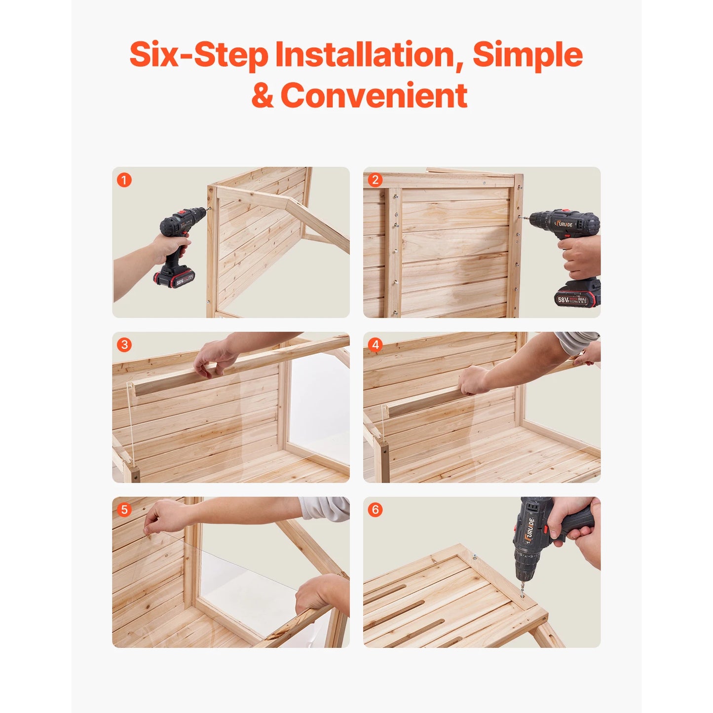 SucceBuy Wooden Hamster Cage 270 Degree Viewing Habitat