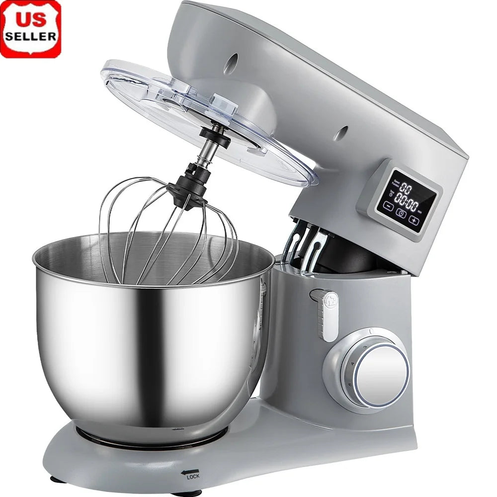 450W Stand Mixer with 7.4Qt Stainless Steel Bowl and LCD Control