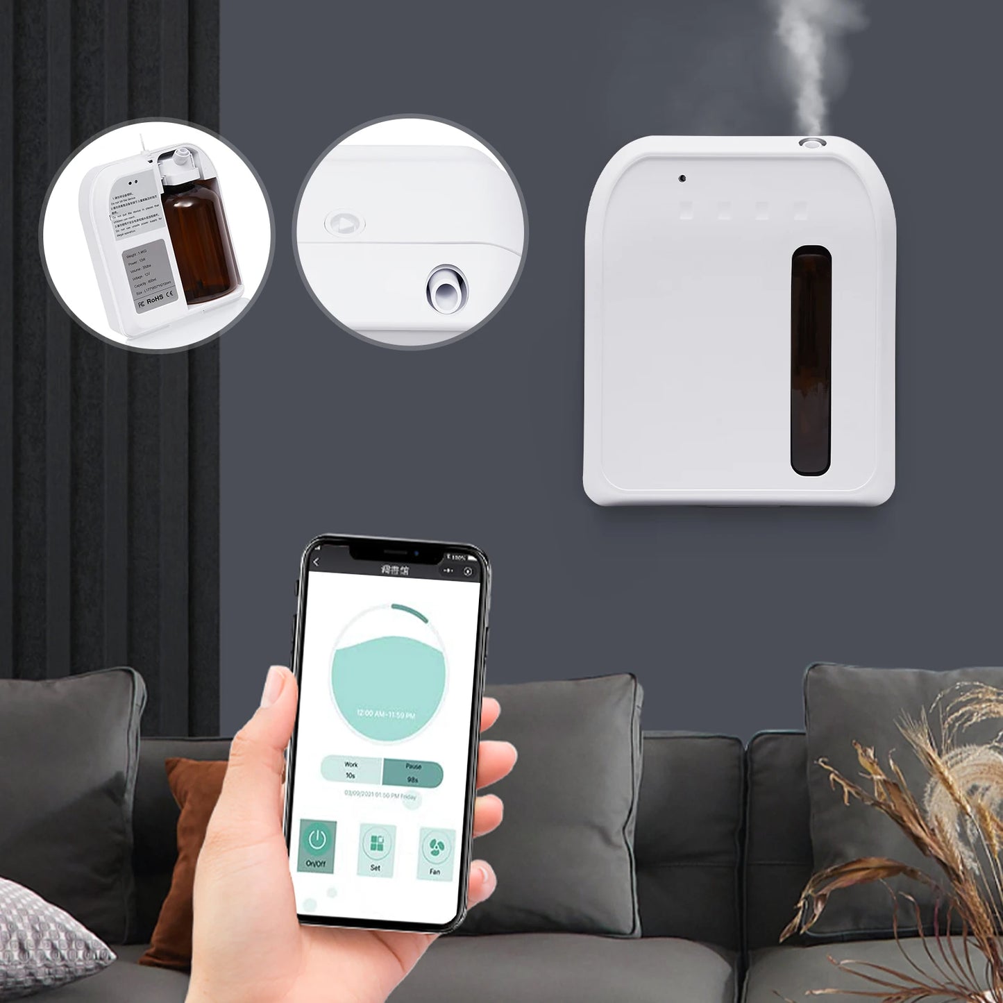 Sweetmile WiFi Bluetooth Control Essential Oil Diffuser