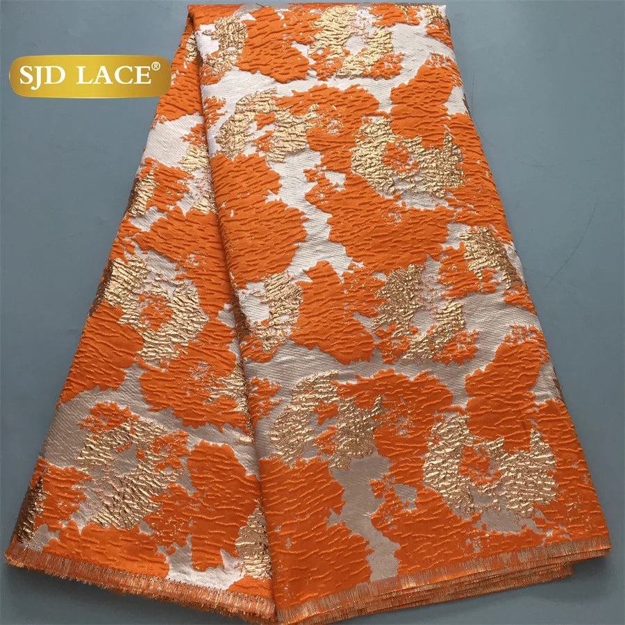 SJD African Lace Fabric High Quality Jacquard for Dresses