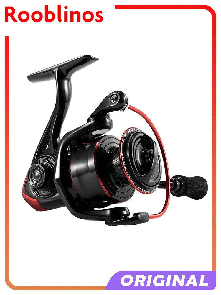 CR Sea Fishing Spinning Reel 5.2:1 Black Red 10kg Capacity