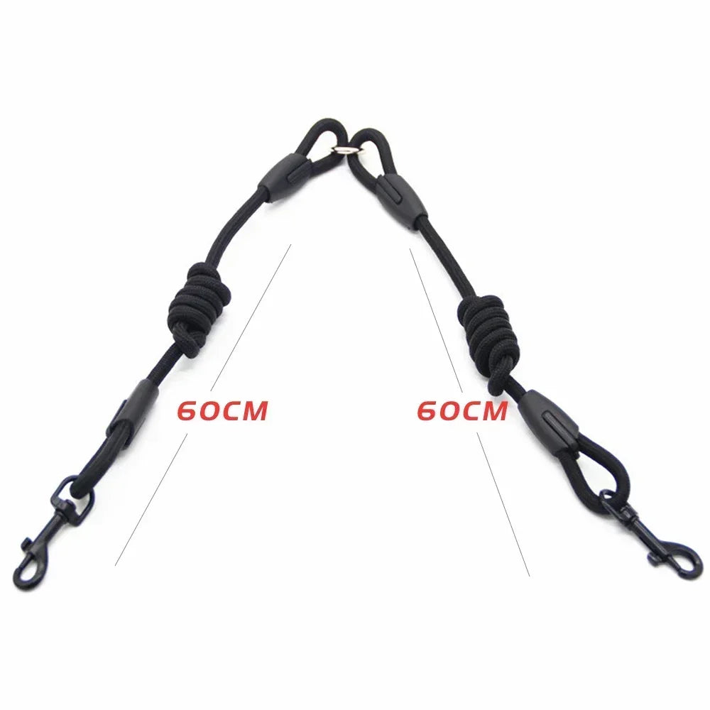 Guangdong Double Nylon Dog Leash With Twin Coupler