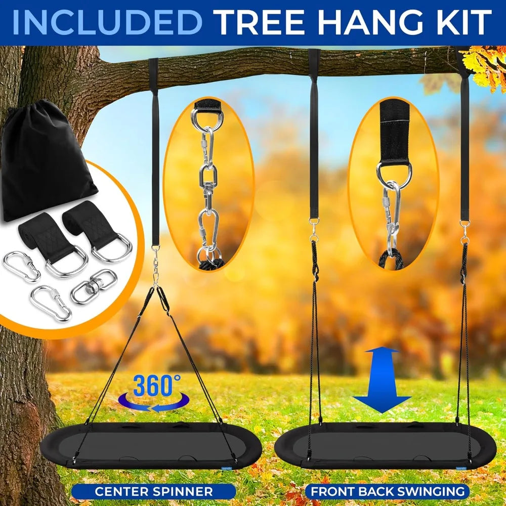 Oval Saucer Swing Giant Outdoor With Universal Hanging Kit