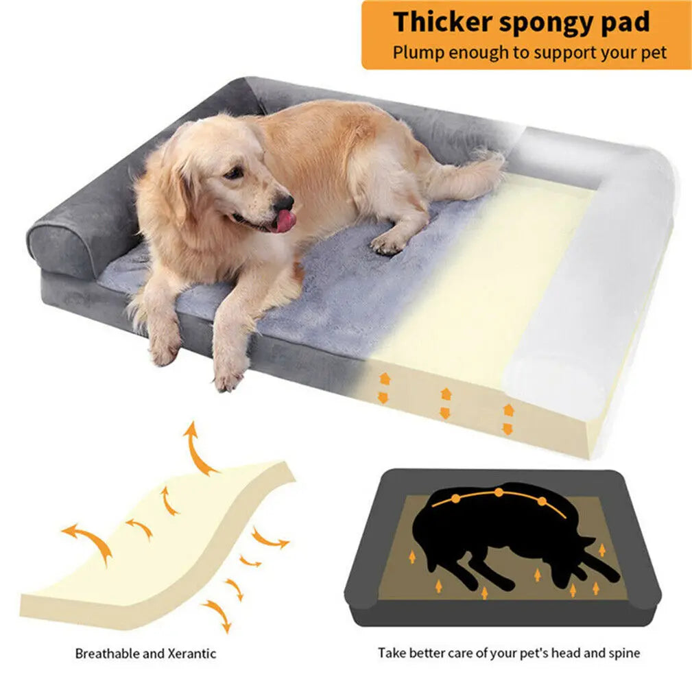 BINGOPAWCN Orthopedic Dog Bed Removable Cover Soft Foam