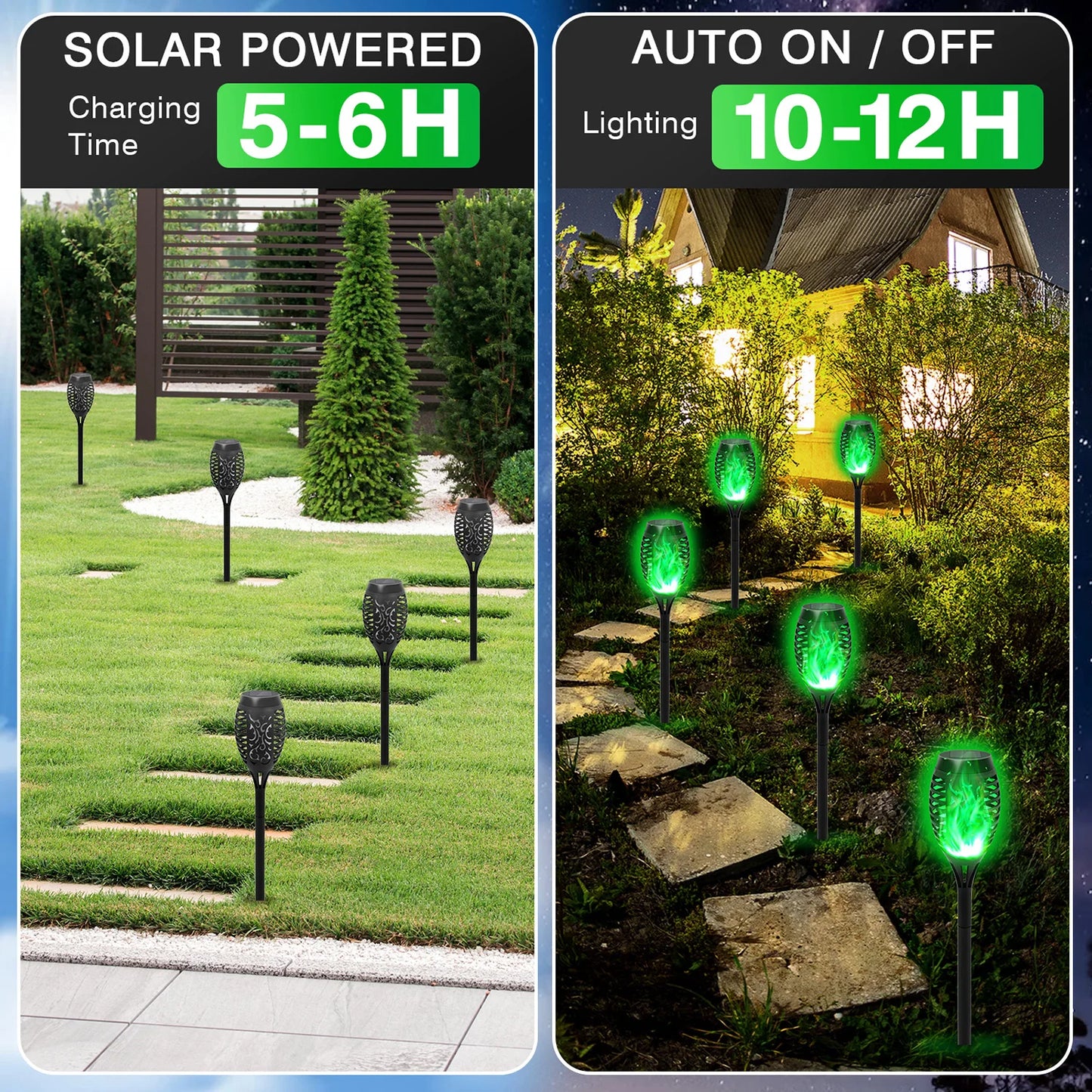 Frolic And Grow Solar Flame Light Outdoor LED Torch