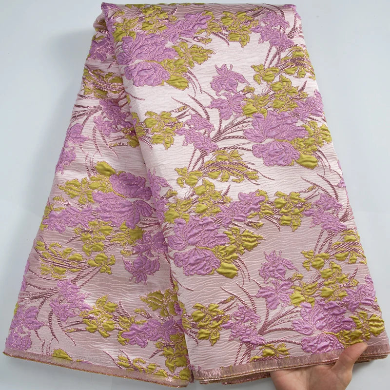 African Brocade Lace Fabric for Sewing Party Dresses