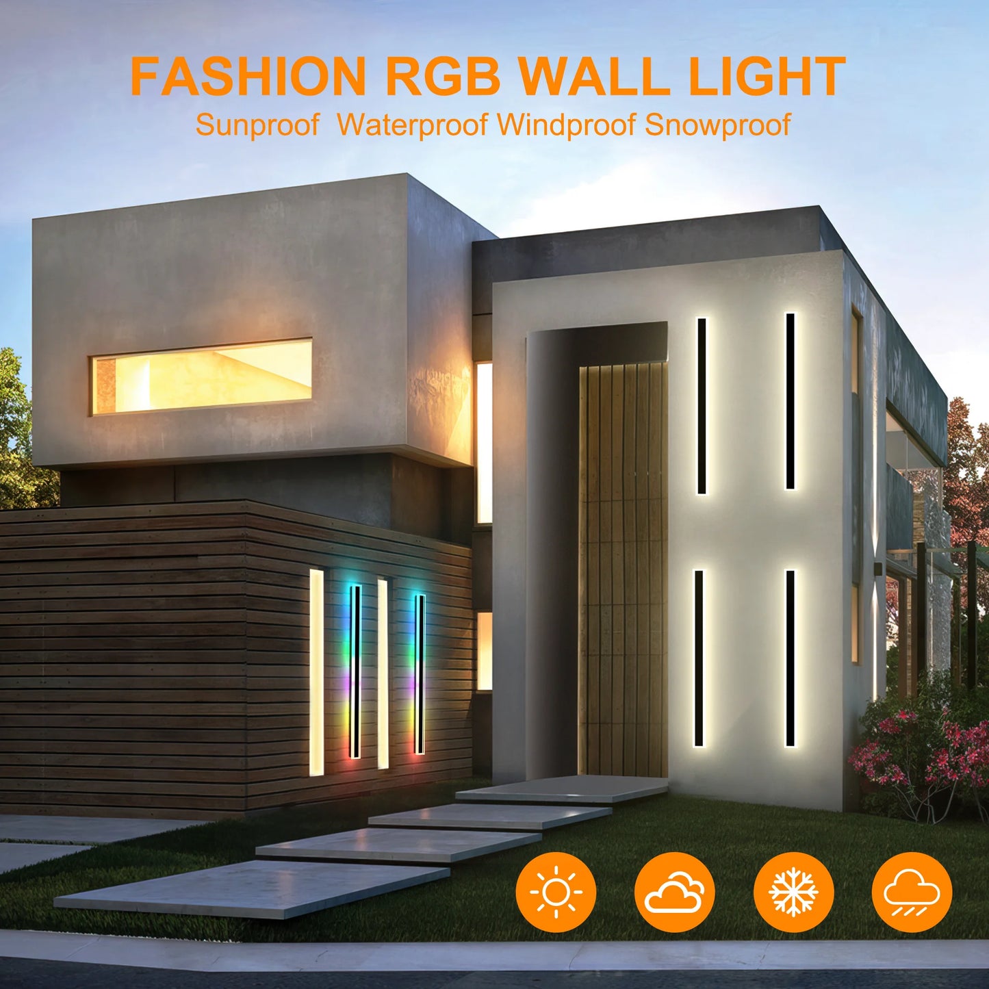 Modern LED Wall Lights Two Pack Wall Sconce For Garage