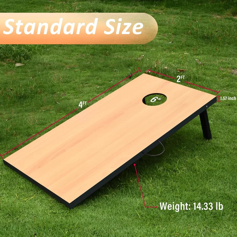 Cornhole Set with 8 Bean Bags and Carrying Case