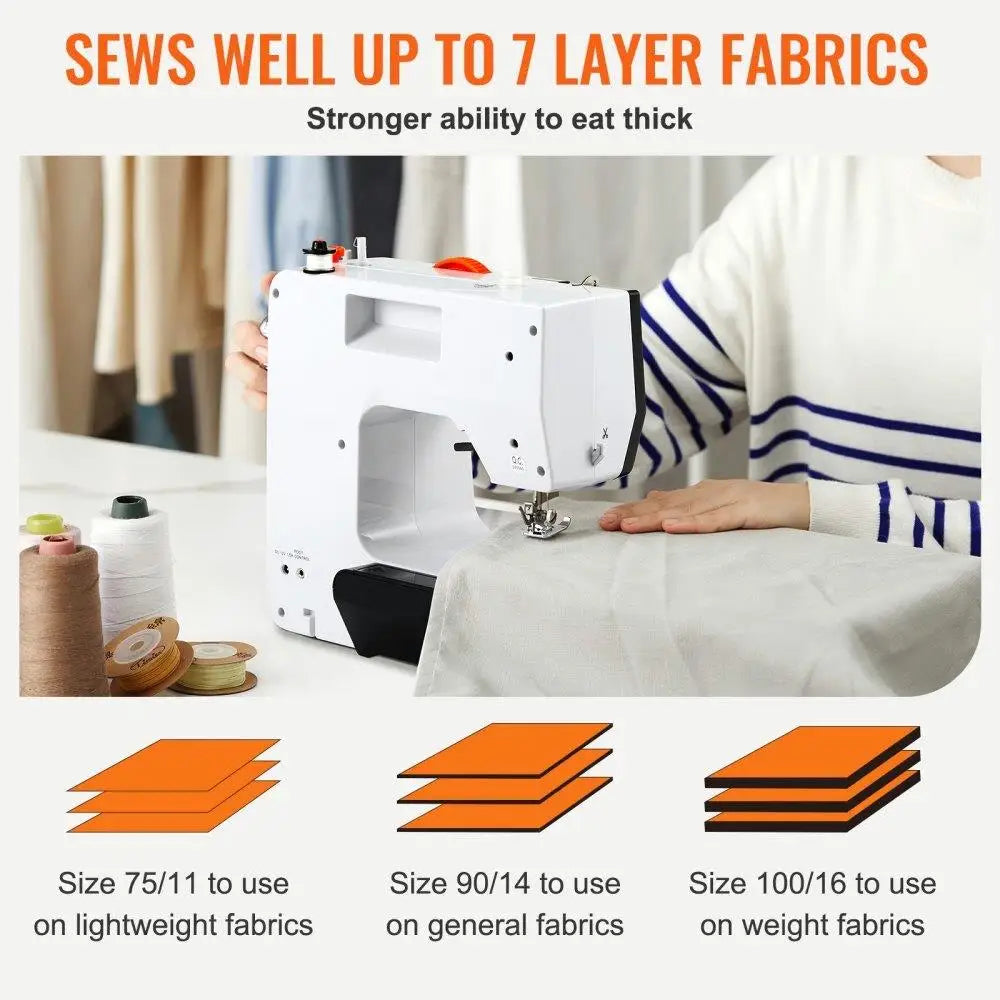 Portable Sewing Machine for Beginners with 38 Built-in Stitches