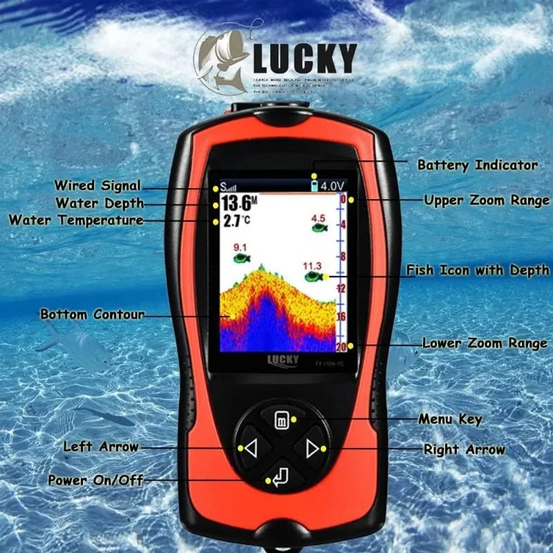 Portable Fish Finder Handheld Sonar Sensor for Fishing
