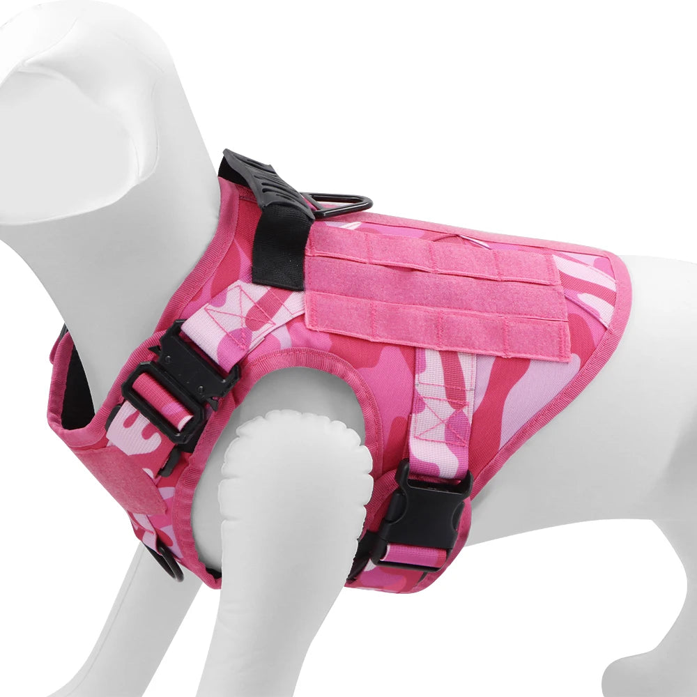 PETRAVELCN Military Camouflage Dog Harness Tactical Vest